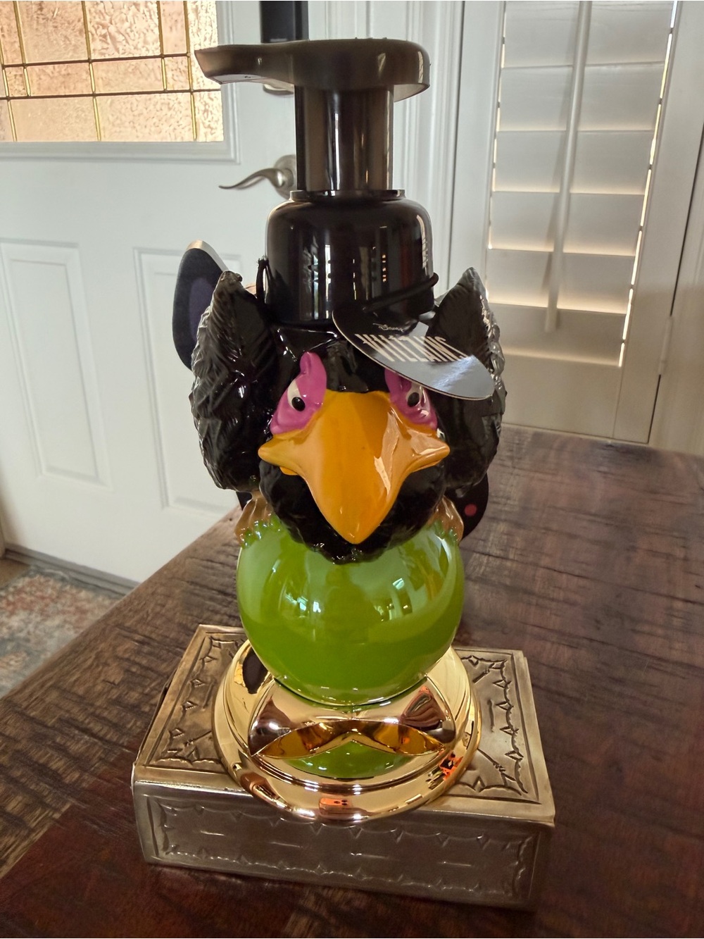 BBW Disney Malificient Villain Raven Soap Dispenser with Gold Base
